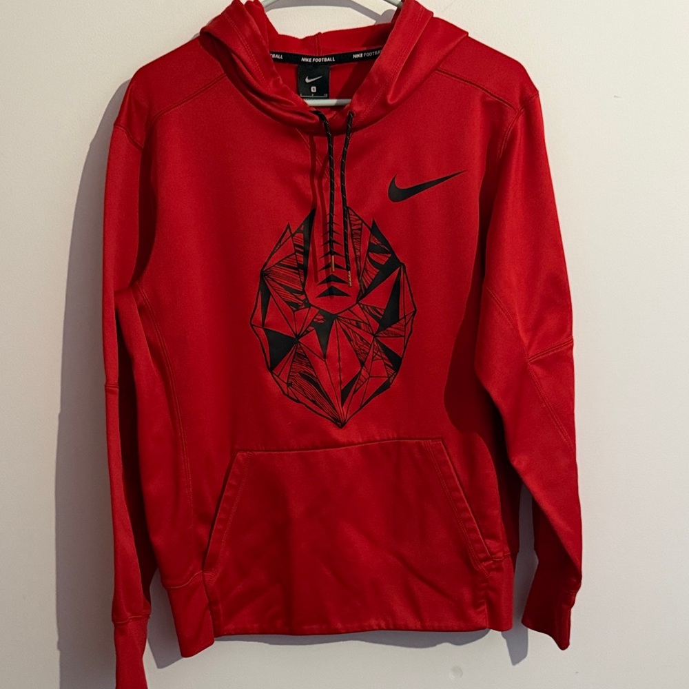 Nike Men's Red Graphic Hoodie